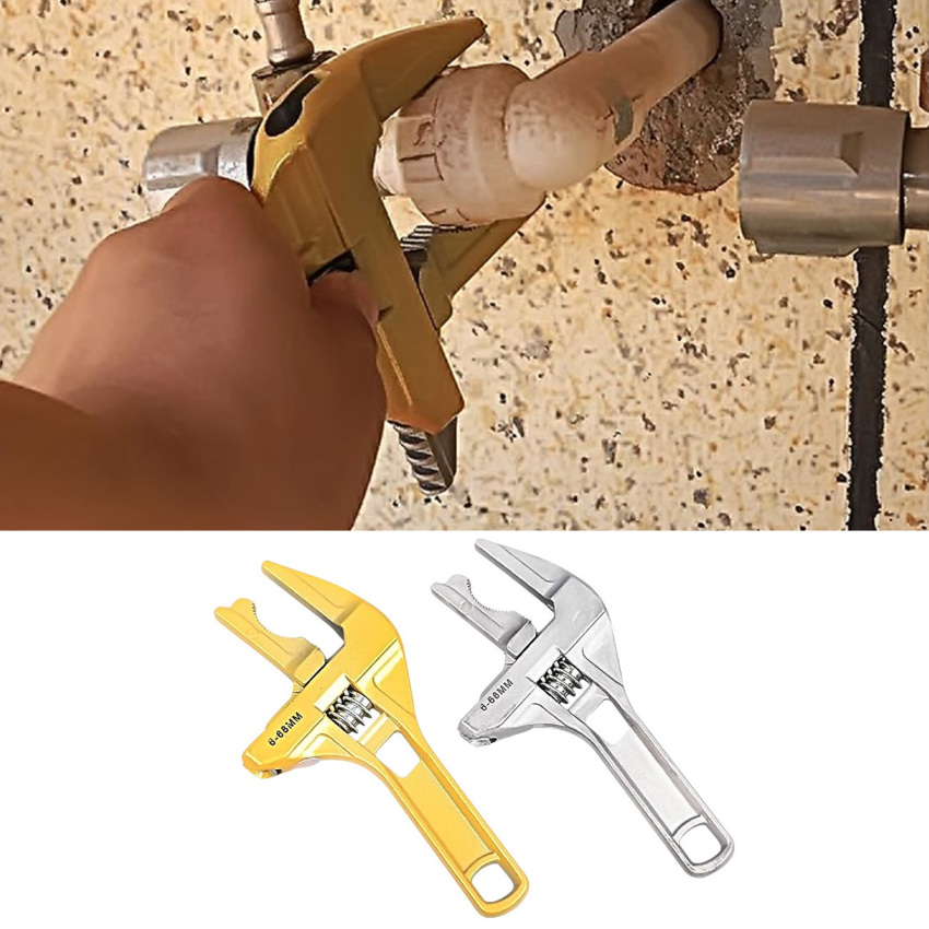 Adjustable Wrench Universal Monkey Spanner Multi-function plumbing Hand Tools Nut Sink Wrench Bathroom Pipe Large Open Spanner
