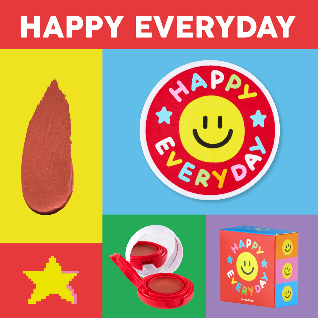 HAPPY EVERYDAY Cream Blush ครีมบลัชสีพีชส้มอมชมพู | Lazada.co.th