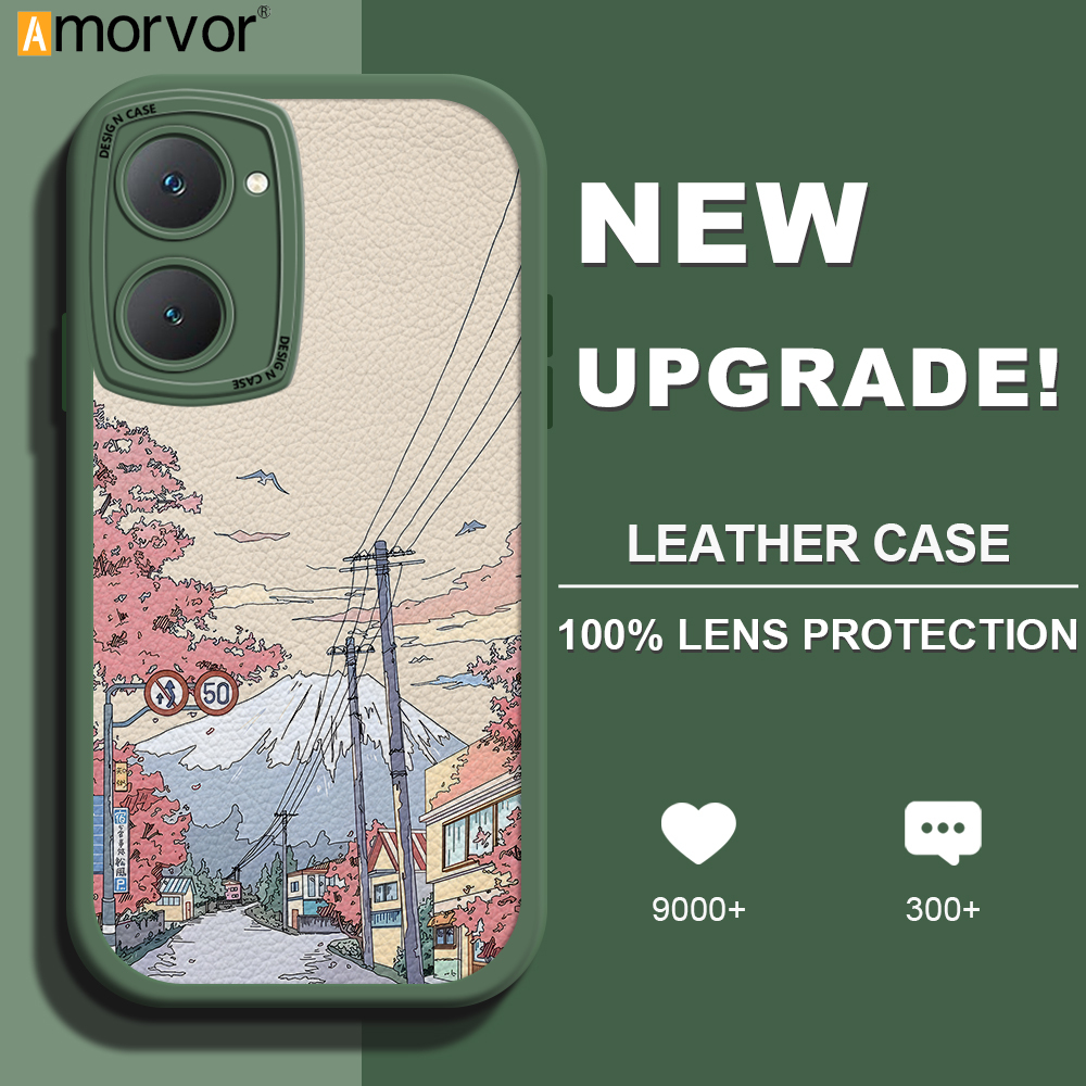 AMORVOR%20for%20Vivo%20Y03%20Y18%20Y18E%20Y18S%205G%20Back%20Cover%20PU%20Leather%20Comic%20Street%20Phone%20Case%20Soft%20Silicone%20Edge%20Phone%20Cover%20-%20Image%202