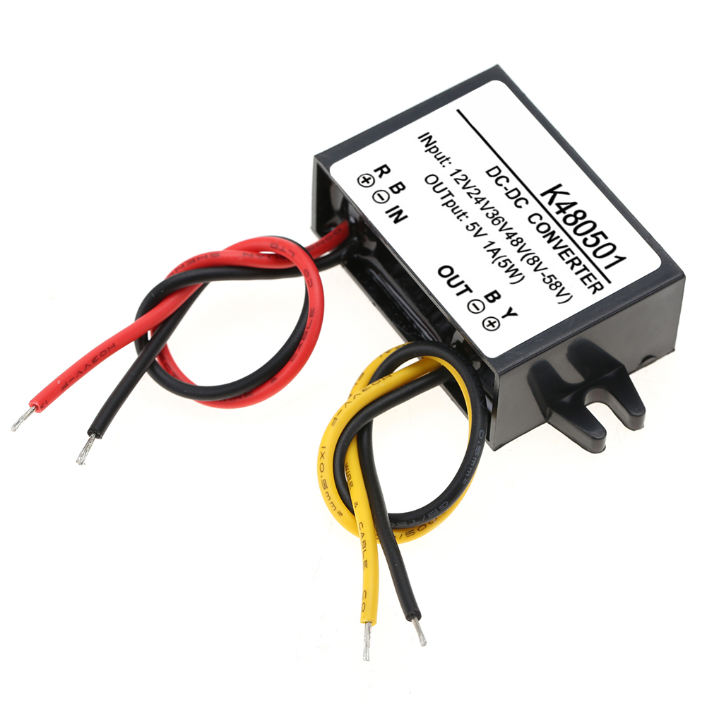 DC Converter DC-DC 12V/24V/36V/48V to 5V 1A Converter Step Down Power Supply Module