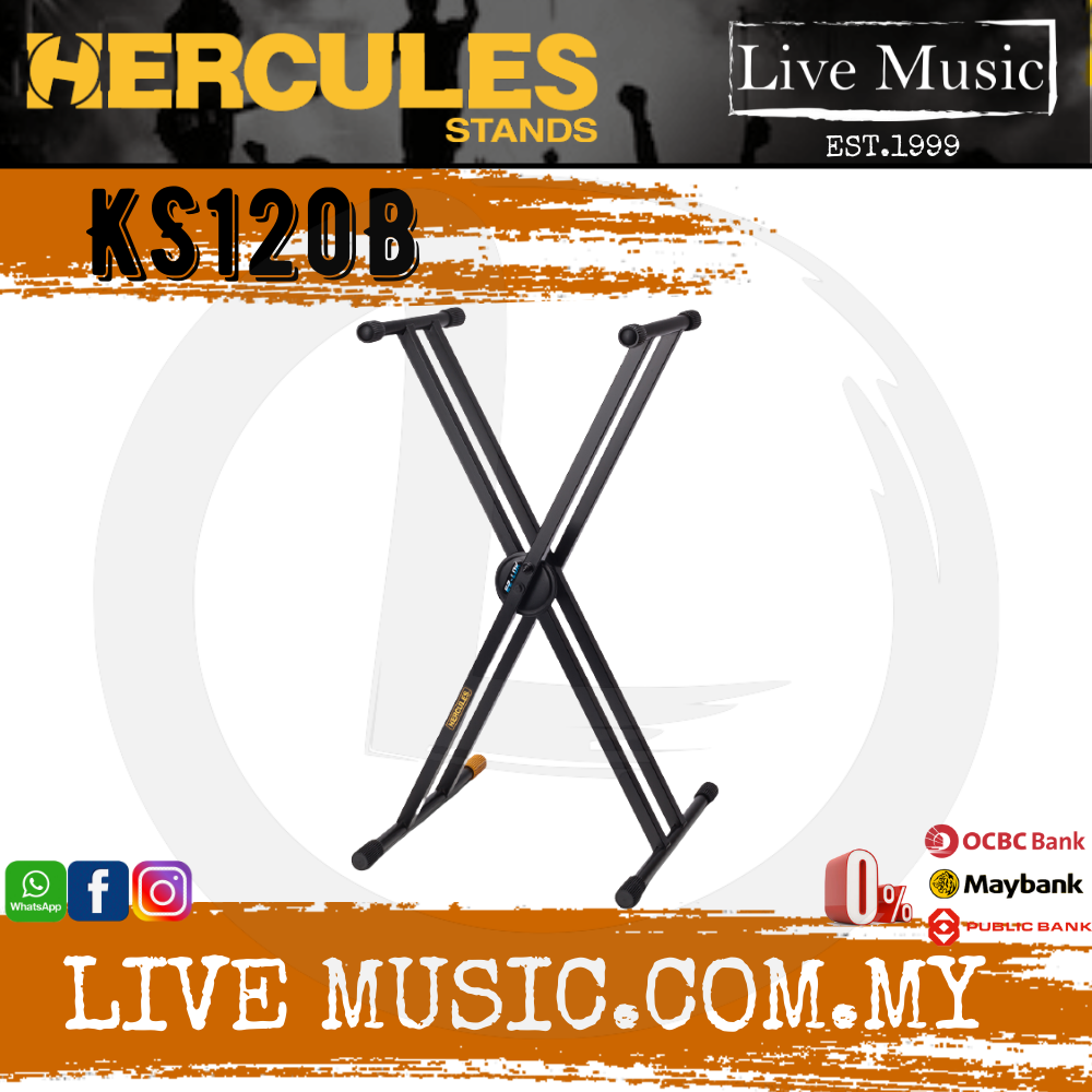 Hercules KS120B EZLOK Double X Keyboard Stand (KS120B) Lazada