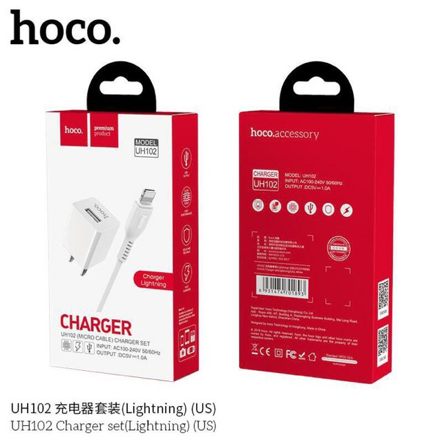 Bộ sạc hoco uh102 lighting