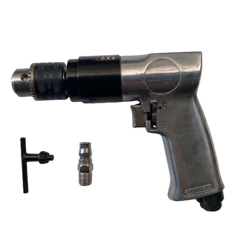 1set 3/8 10mm Pneumatic Tool Positive And Negative Air Drill 1800 Hole Drill Pneumatic Drill Forward And Reverse Dropship