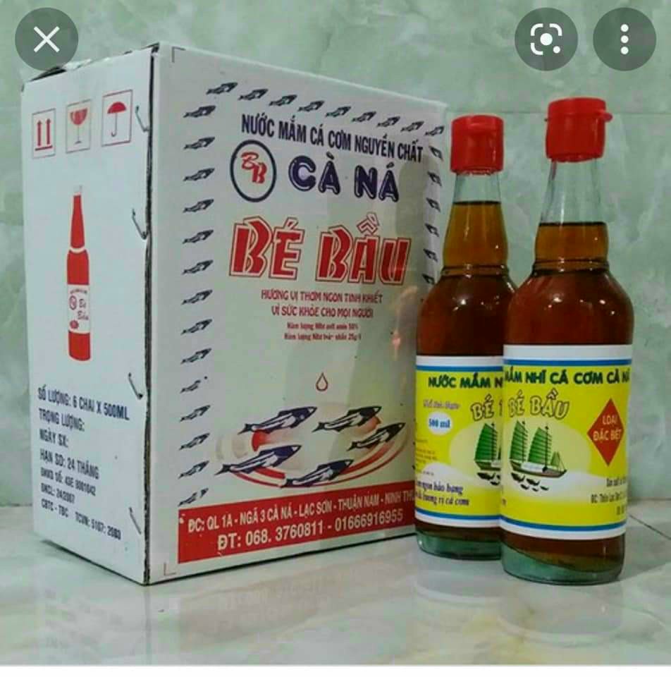 Nước mắm nhĩ cá cơm tryền thống cà ná Bé Bầu