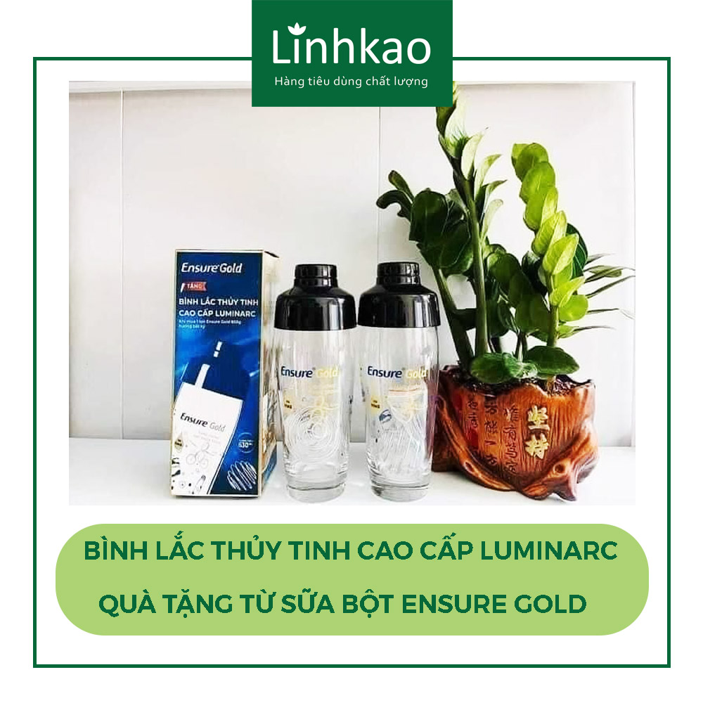 Bình Lắc Thủy Tinh Luminarc Ensure Gold 630ml
