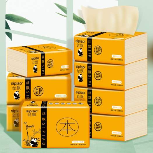 Khăn giấy cao cấp gấu trúc, 1 Thùng Giấy Ăn Gấu Trúc 3 Lớp Sipiao 30 Gói