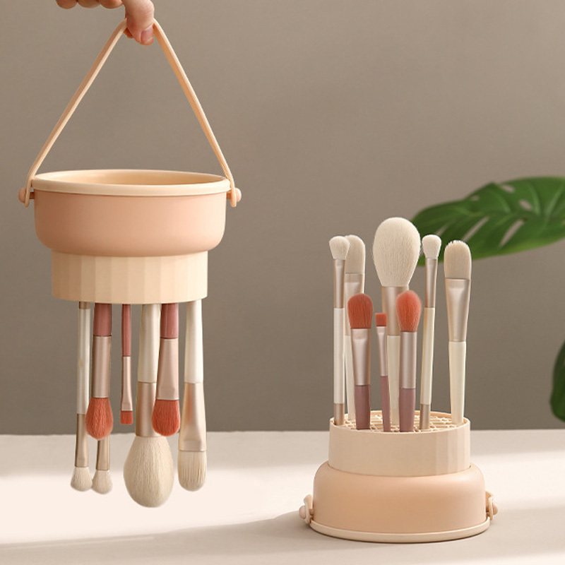 Multifunctional Silicone Makeup Brush Cleaner Makeup Egg Cleaner Powder Puff Drying Holder