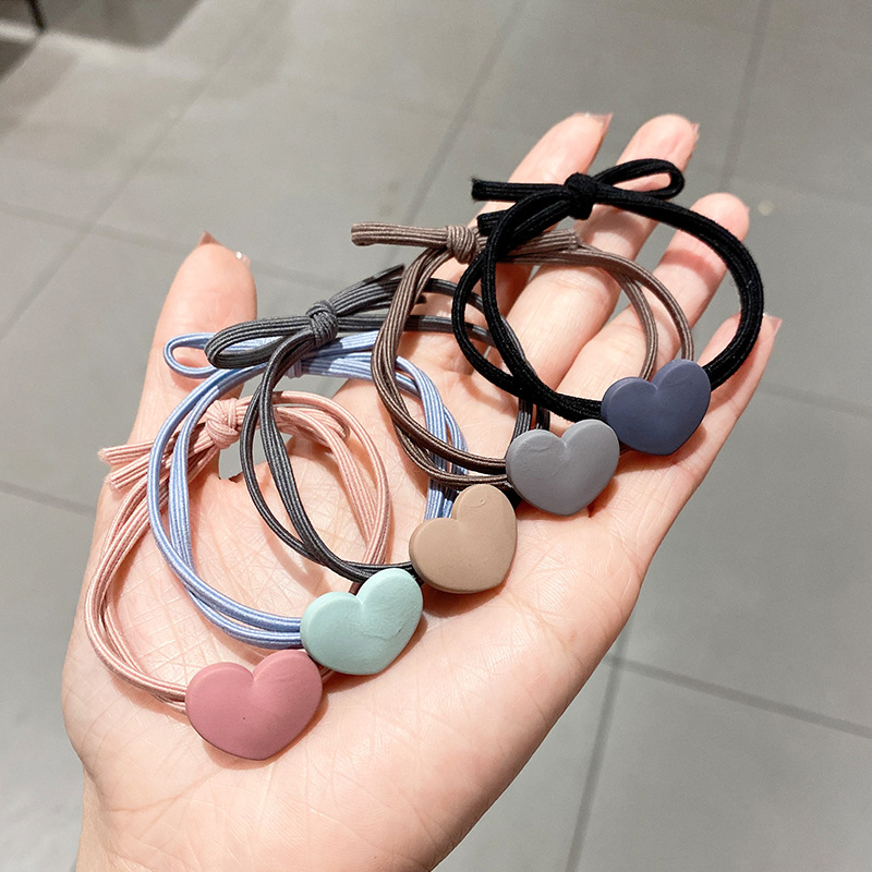Dây buộc tóc phong cách hàn quốc trái tim freesize