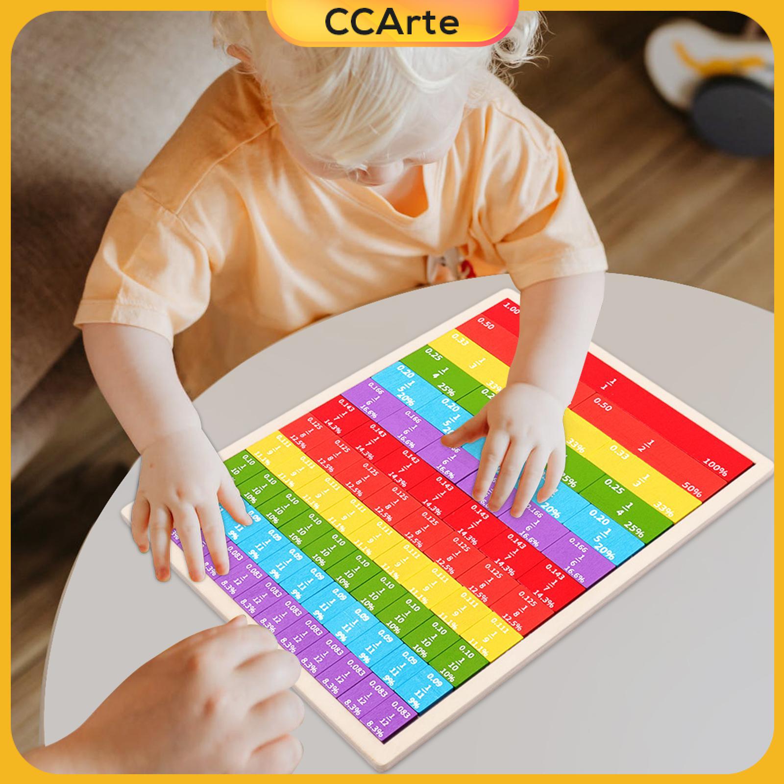CCArte Math Fraction Tiles Hands on Ability Mathematics Learning Toys Math Skills for Classroom Homeschool Birthday Gift Elementary