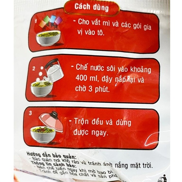 Mì Lẩu Thái tôm gói 80g, Mì Ăn Liền Acecook