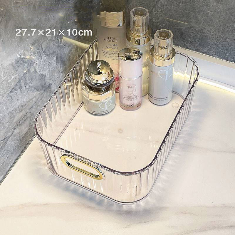 PET Desktop Cosmetics Storage Box Acrylic Storage Basket Snack Storage Tabletop Finishing simple
