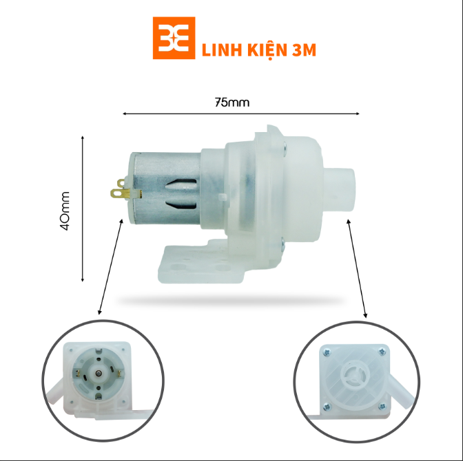 Máy Bơm Mini 12V ( Trắng )