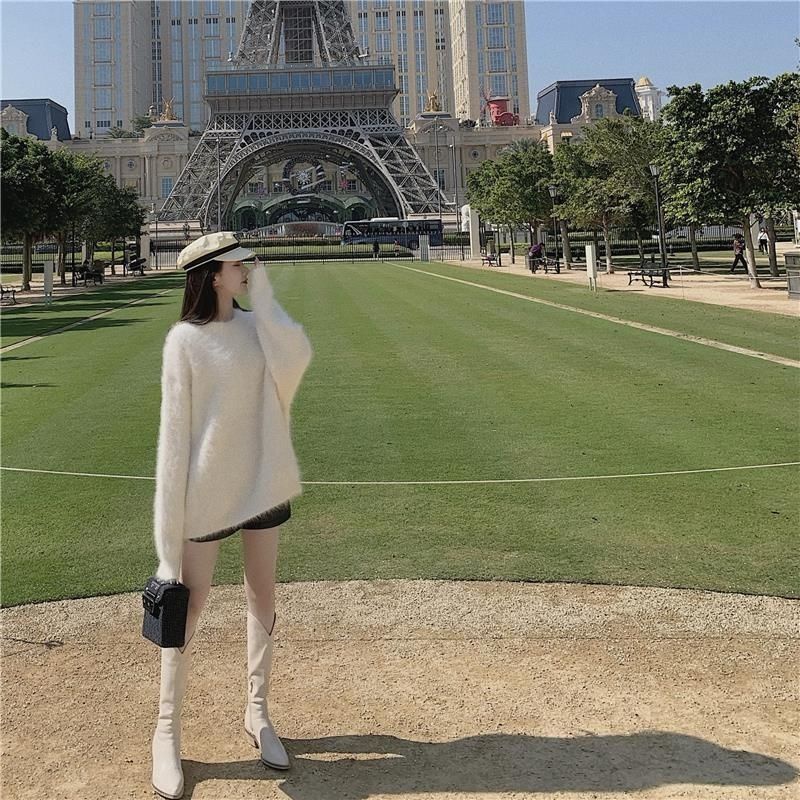 MỚI Áo len dài tay cổ lọ thời trang nữ