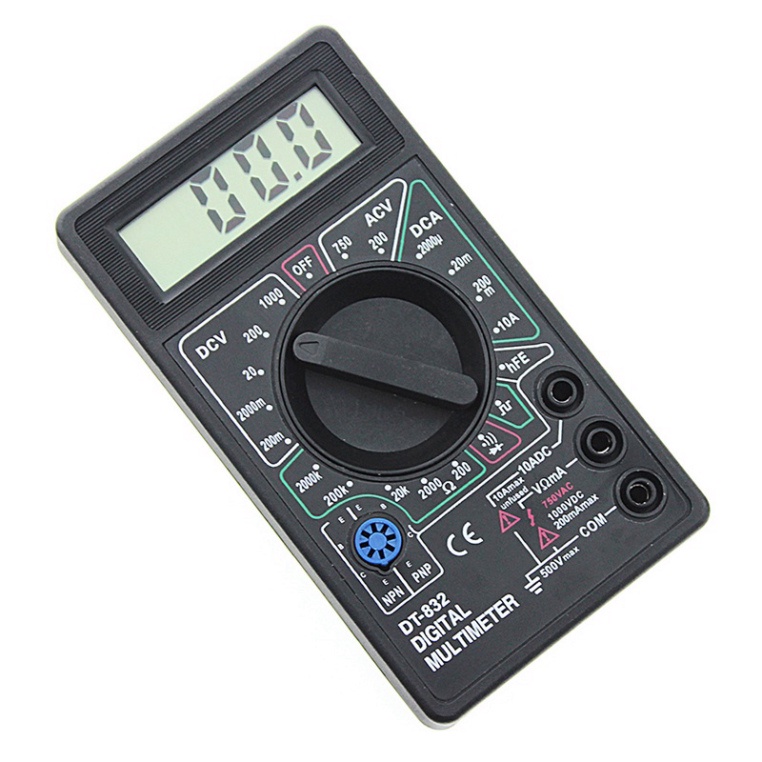Professional DT832 Digital Multimeter LCD for DC AC Voltmeter Ammeter Ohm Tester