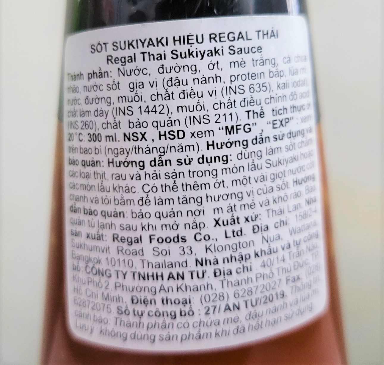 [Chai 300ml] XỐT SUKI [Thailand] REGAL Sukiyaki Sauce (halal)