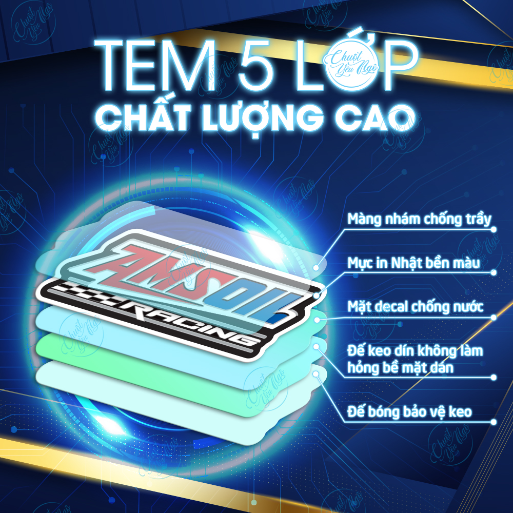 Combo 20 logo tem xe decal trang trí xe máy