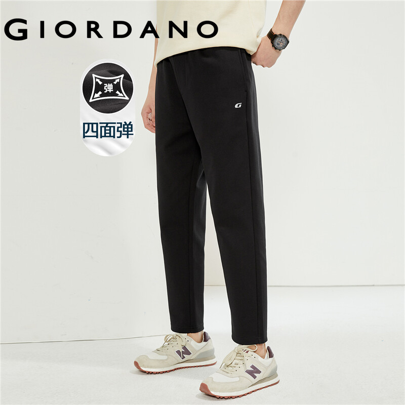 Giordano men joggers g-motion drawstring elastic waist print joggers athleisure simple fashion casual sport joggers 01113105