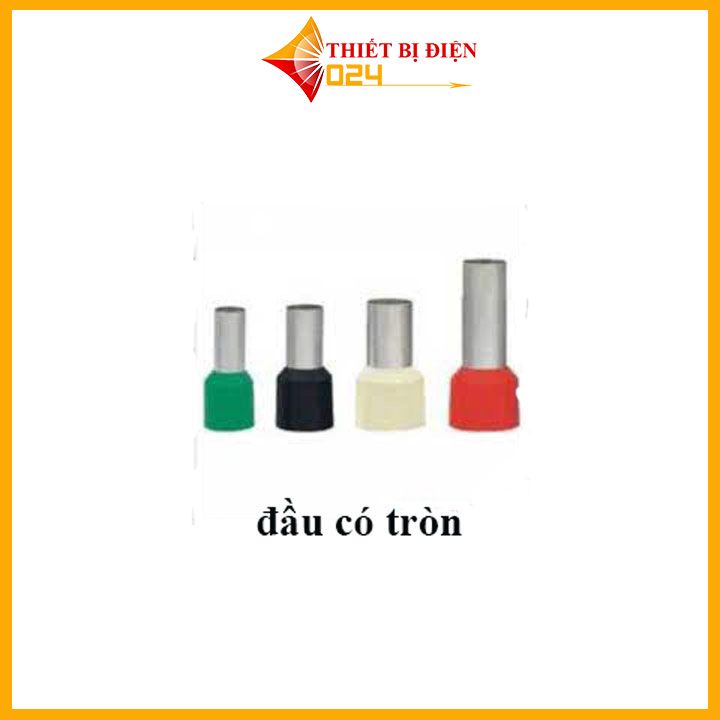 100 chiếc Đầu cốt kim rỗng đầu cos pin rỗng