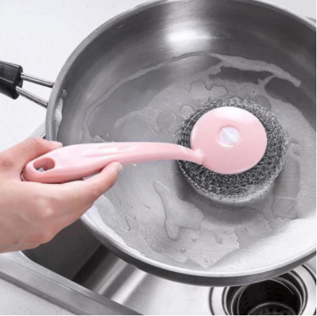 Cây Cọ Xoong Nồi Búi Sắt Có Tay Cầm