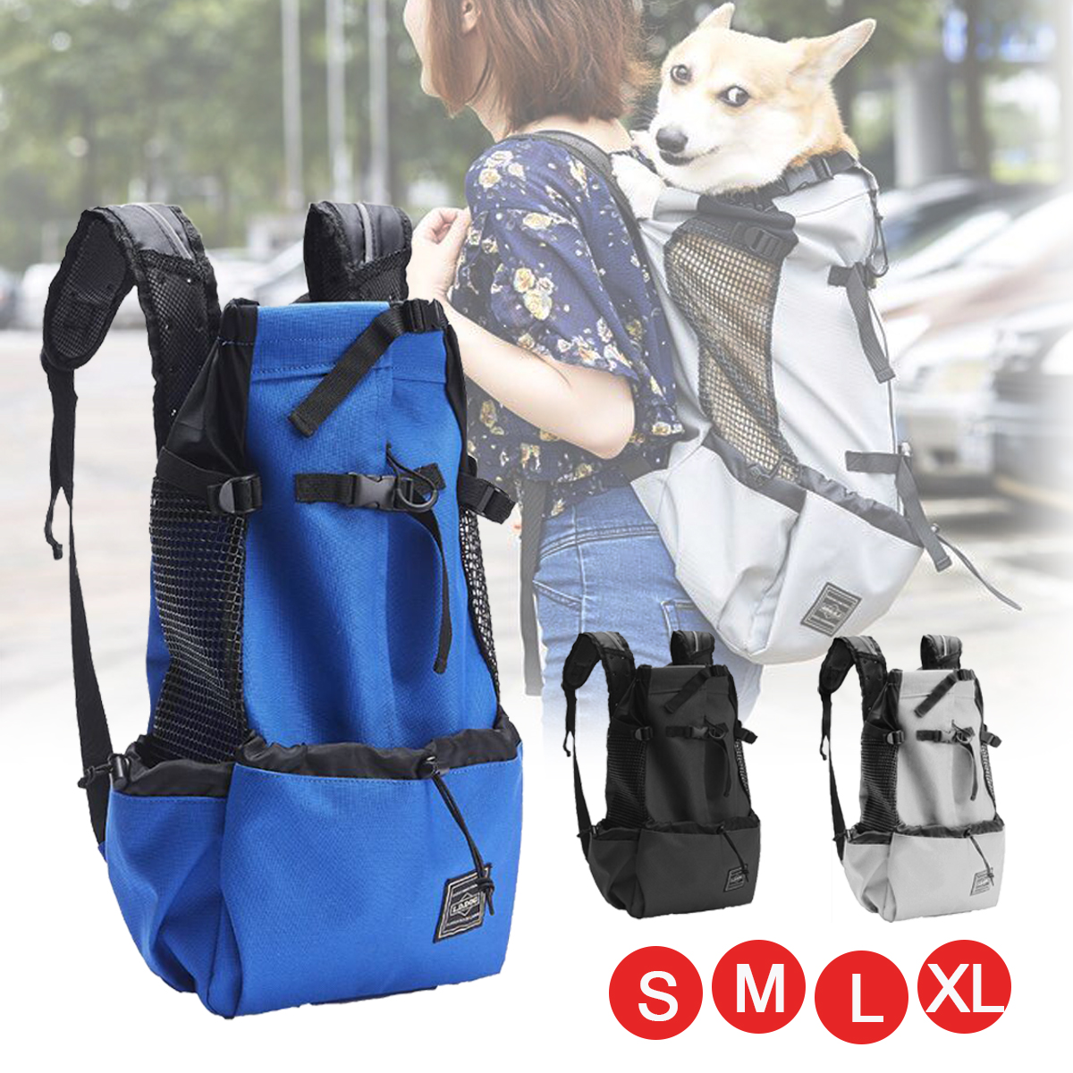 HOT Pet Backpack Ld Dog Backpack Dog Bag Carrier Pet Dog - Main Image