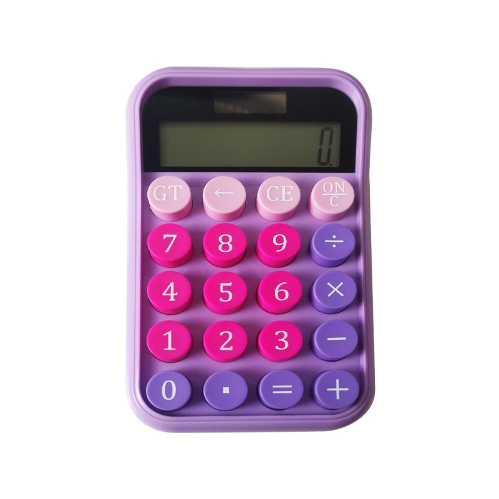 MMLUCK Mechanical Keyboard Candy Colour Silent Calculator Dual Power Supply 10-digit Accounting Learning Calculator Stationery Office Supplies Kawaii Mechanical Keyboard Calculator Do Office Work