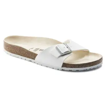 narrow white sandals