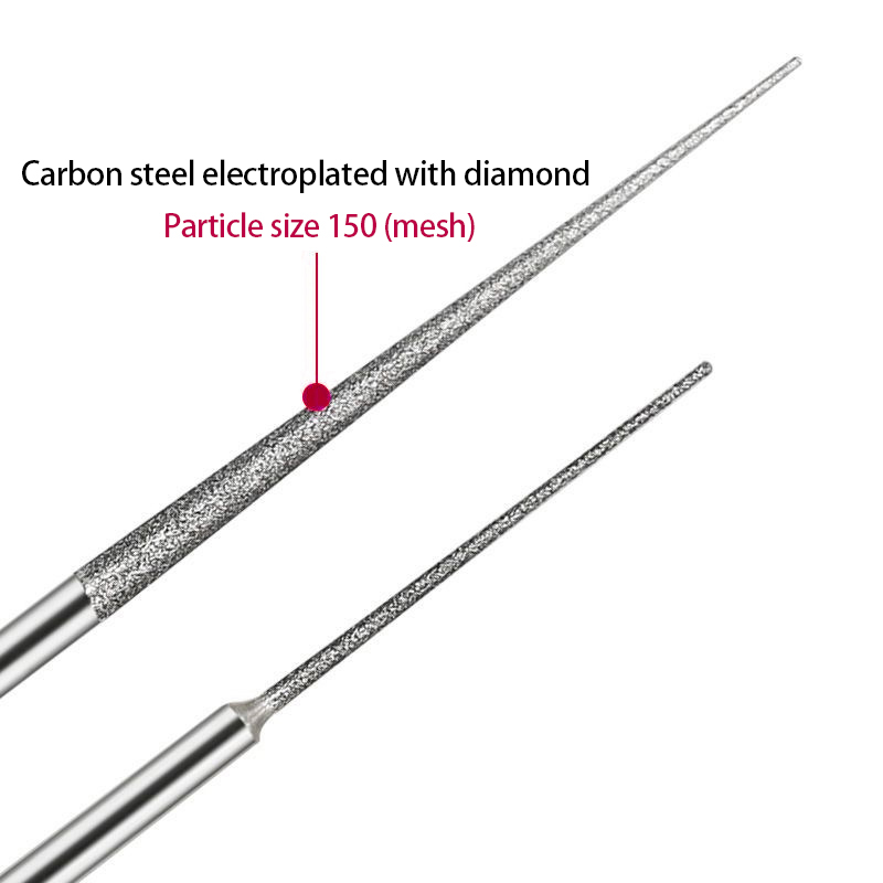 3MM Shank Diamond Grinding Head Grinding Needle Bit Burr Mini Drill For ...
