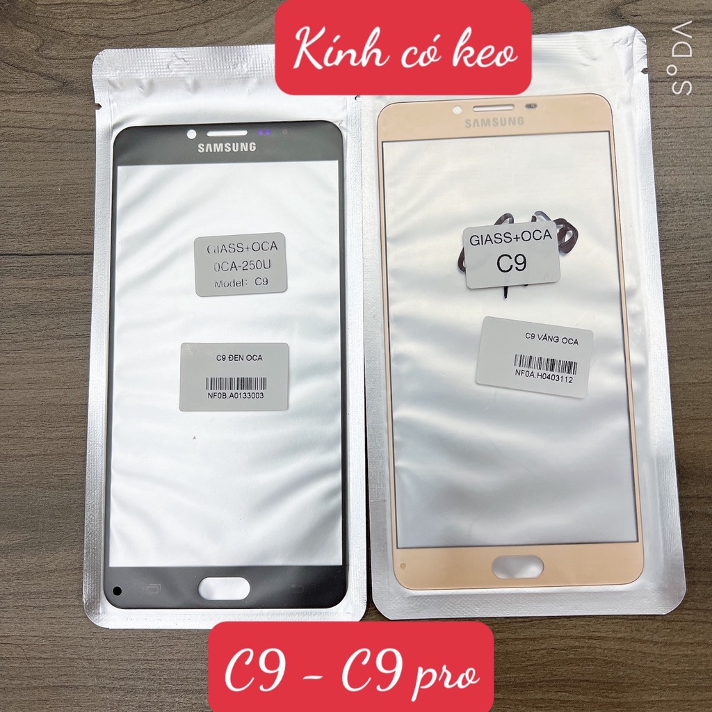 Kính ép có keo oca samsung c9 - c9 pro