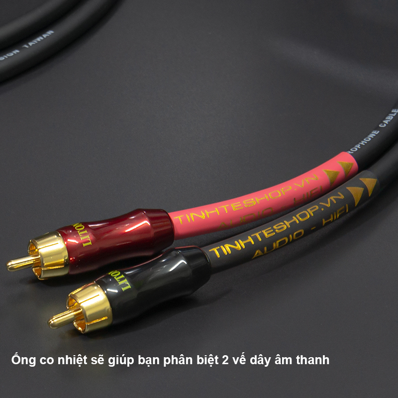 Bộ 2 đầu hàn jack AV nhân đồng mạ vàng 24K OD6mm - Jack hoa sen AV