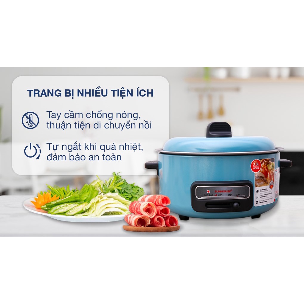 Nồi lẩu điện Sunhouse SHD4527 3.5 lít
