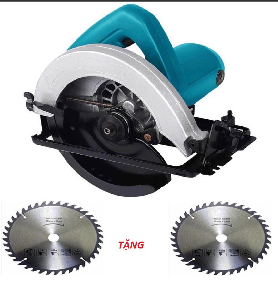 Máy cắt gỗ, Máy cưa gỗ đĩa tròn tặng kèm 2 đĩa cắt 185MM