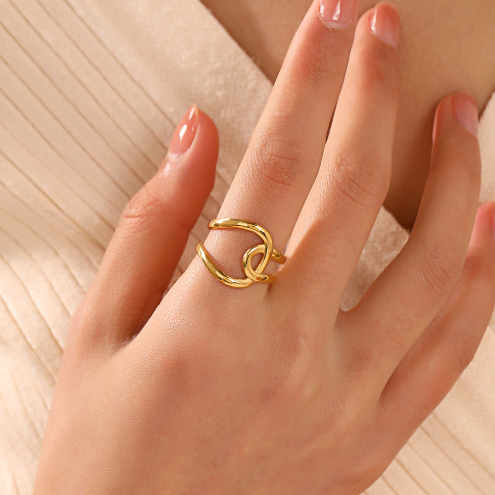 Enacolor%20Titanium%20Steel%2018K%20Gold%20Plated%20Personality%20Geometric%20Heart%20Rings%20for%20Women%20Fashion%20Jewelry%20Accessories%20-%20Image%204