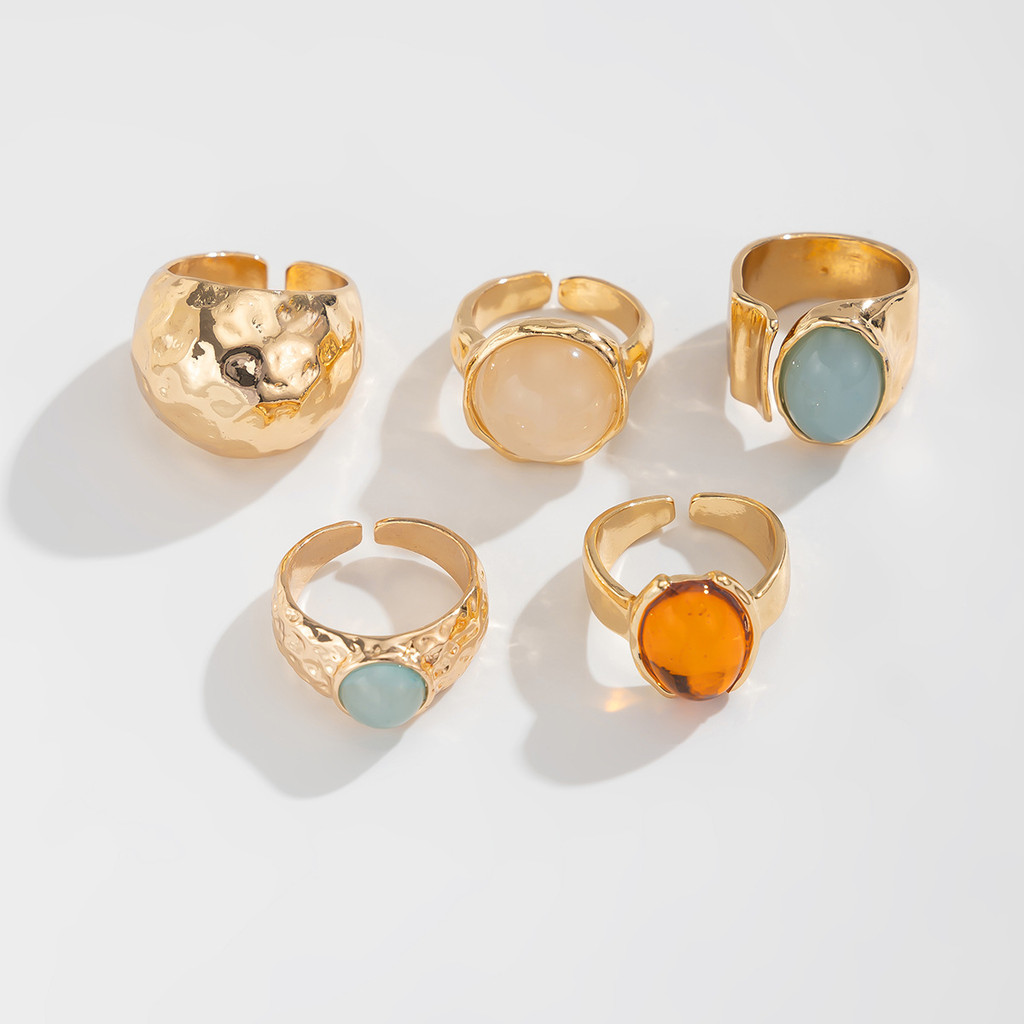 Enacolor%205Pcs/Set%20Vintage%20Gold%20Metal%20Opal%20Colorful%20Rings%20Set%20for%20Women%20Fashion%20Jewelry%20Accessories%20Finger%20Opening%20Rings%20Ins%20New%20-%20Image%205