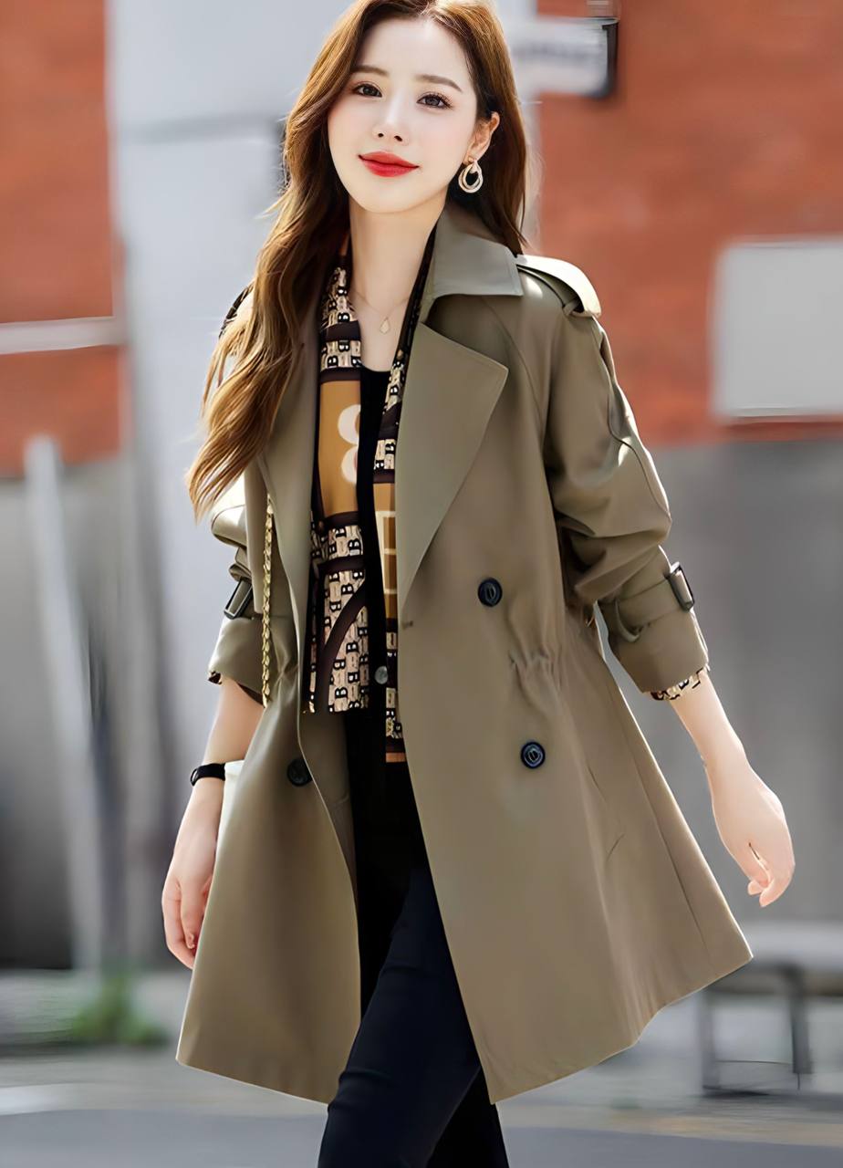 Áo khoác kaki cổ vest cao cấp sang chảnh phom ngắn by4651