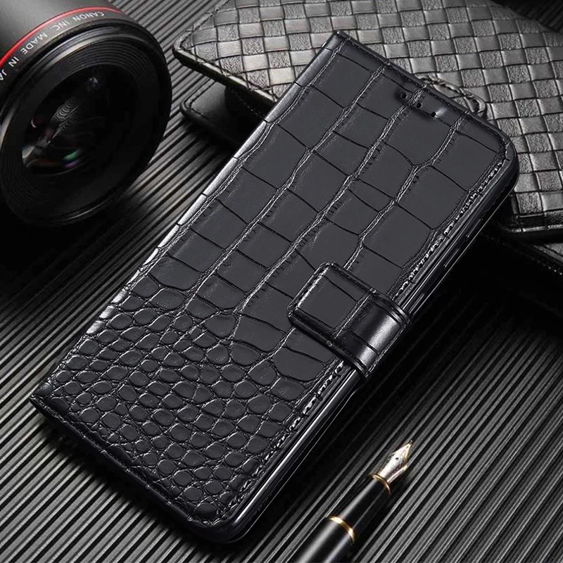 Crocodile leather case nokia 6 2018 6.1 ta-1068 ta-1050 ta-1043 ta-1045 flip cover