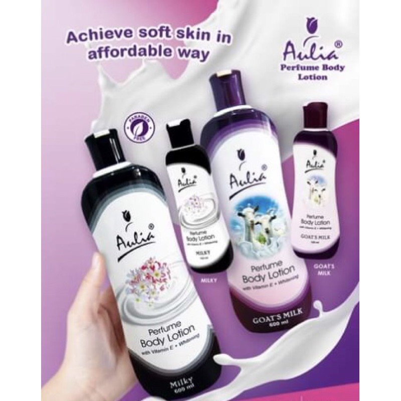 Aulia Perfume Body Lotion Milky Goats Milk 125 Ml 600 Ml Legit Original ...