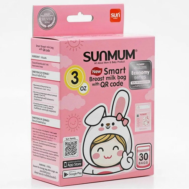 Túi trữ sữa sunmum hộp 30 túi 100ml/50 túi 250ml