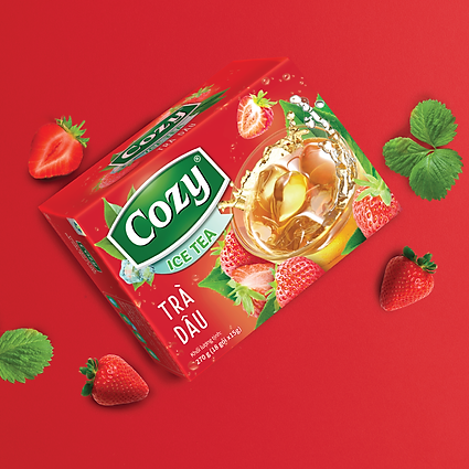 Trà dâu Hòa Tan Cozy hộp 240g (16 gói x 15g)