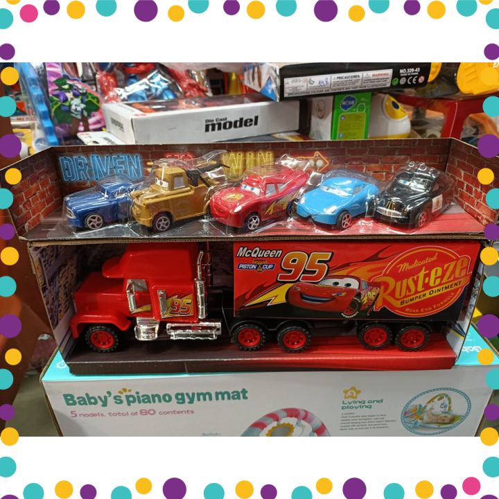 Bộ đồ chơi xe tải Lightning mcqueen bánh đà (919-115)