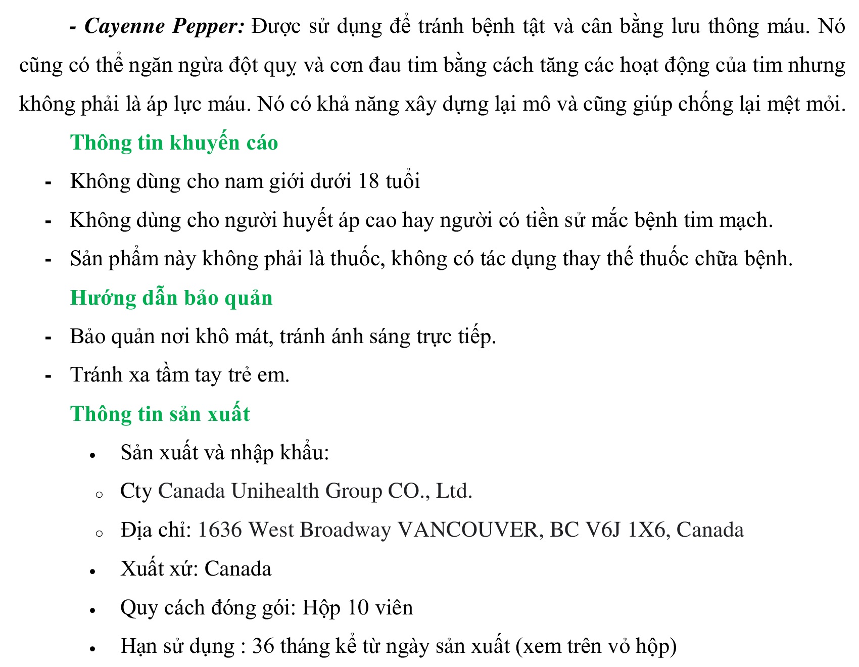 Viên VIMAX CANADA cao cấp nam (hộp 10 viên) - hàng chính hãng