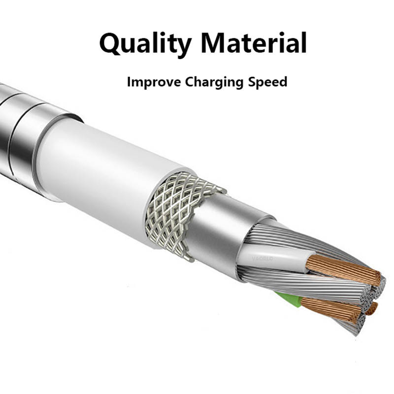 DISOUR Metal Spring Data Charging Cable USB Type-C Lightning Micro-USB Fast Charger Cable Strong Protection For iPhone Xiaomi Huawei Samsung