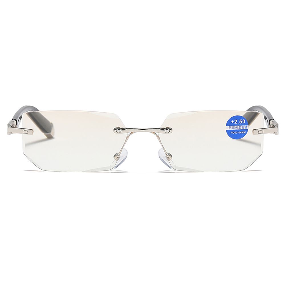 POYAN Convenient Fashion Portable Anti Radiation Glass Anti Blue Light Male Eye Glasses Anti Radiation For Women Glasses Anti Radiation Blocking Eyeglasses Frameless Presbyopic Glasses Reading Glasses Hyperopia Eyewear Glasses Computer Glasses