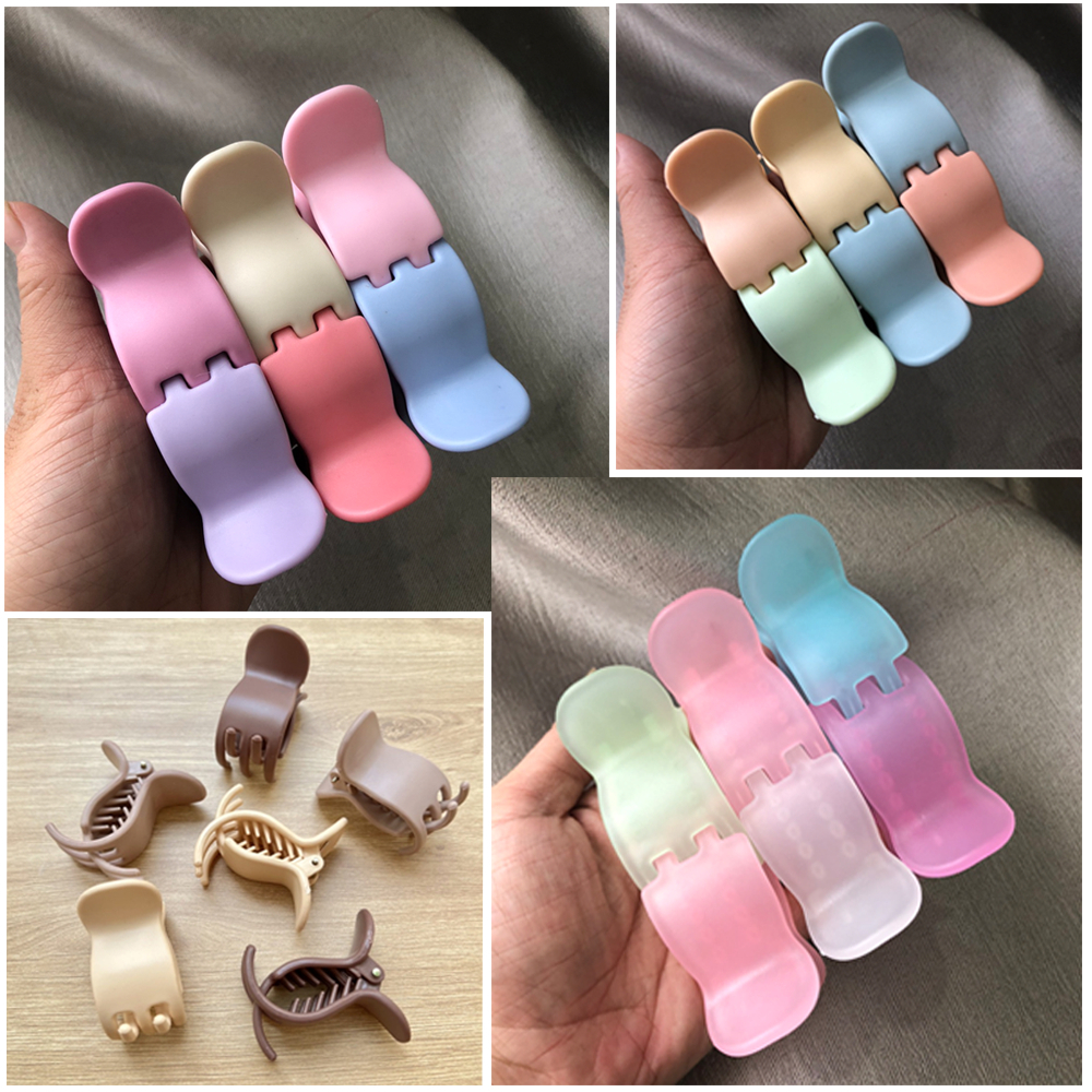 Combo 12 Kẹp Càng Cua Tóc Trơn MIx
