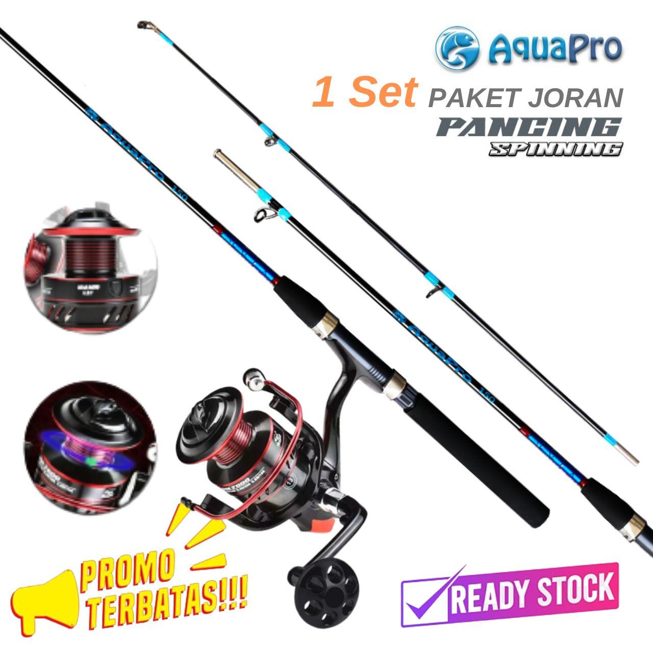 1 Paket Set Joran Pancing Spinning Mancing Nila Lele Fishing Rod