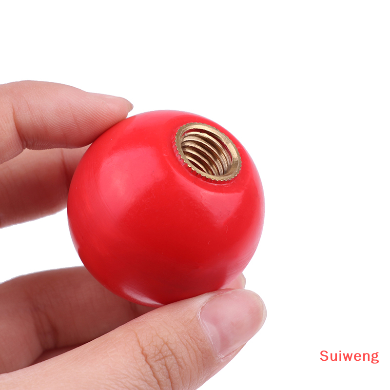 Suiweng nhựa màu đỏ m4/M5/m6/m8/M10/M12 chủ đề hình quả bóng Đầu kẹp nắm vặn đai ốc