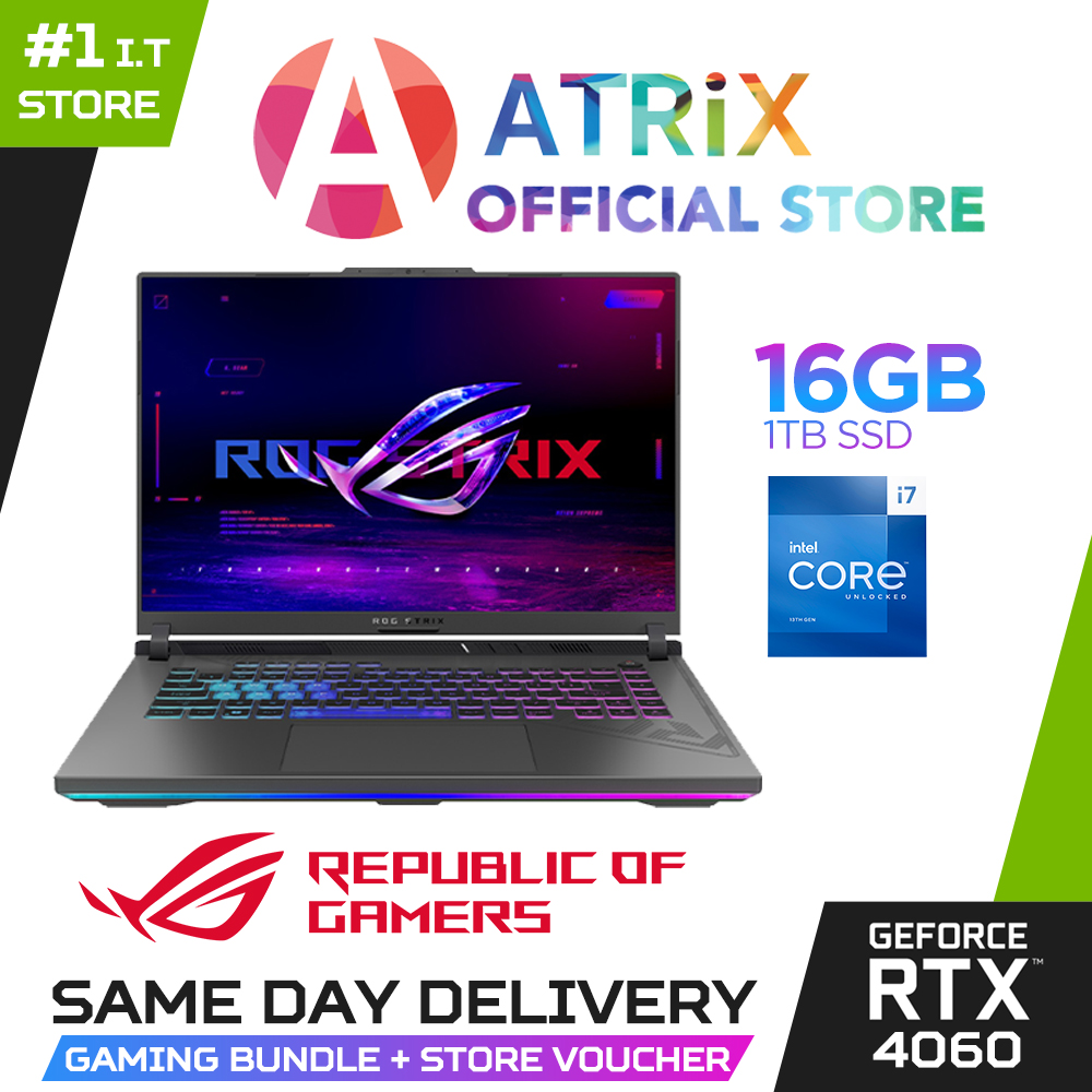 【Express Delivery】ROG Strix G16 (2023) G614 G614JV-N3066W | 16.0" FHD+ ...