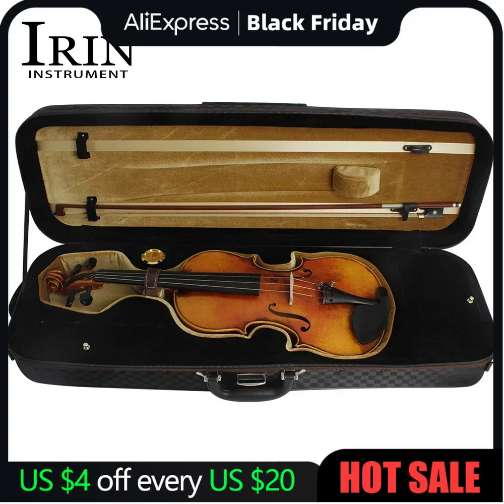 IRIN 44 Violin lưu trữ trường hợp hộp màu đen Xách Tay Vải biểu diễn Túi violon fiddle phụ kiện chất lượng cao nhạc cụ Túi