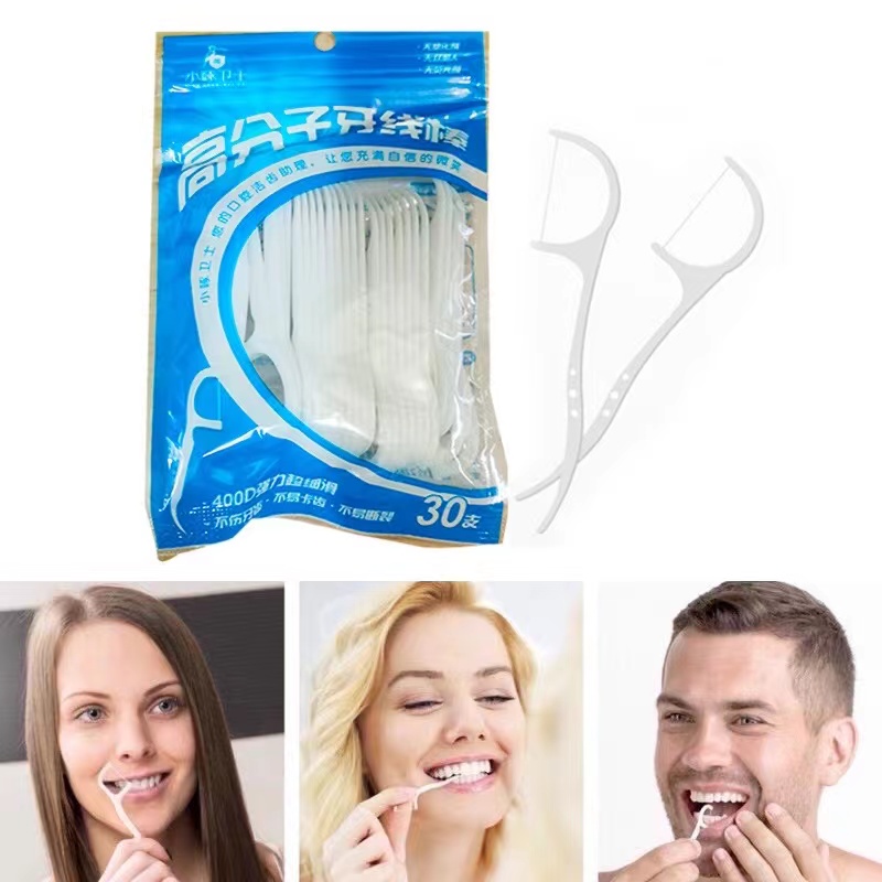 30Pc Set Dental Floss Flosser Teeth Toothpick stick Dental Floss with