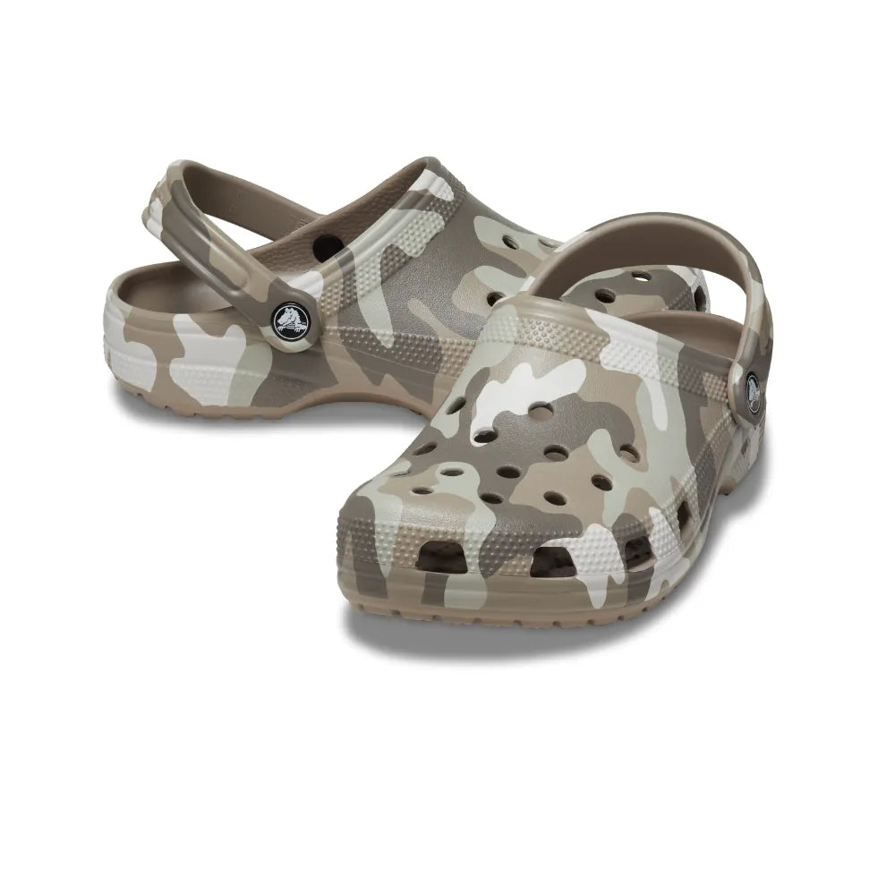 Giày Clog Unisex Crocs Classic Printed Camo - Mushroom - 206454-2ZJ