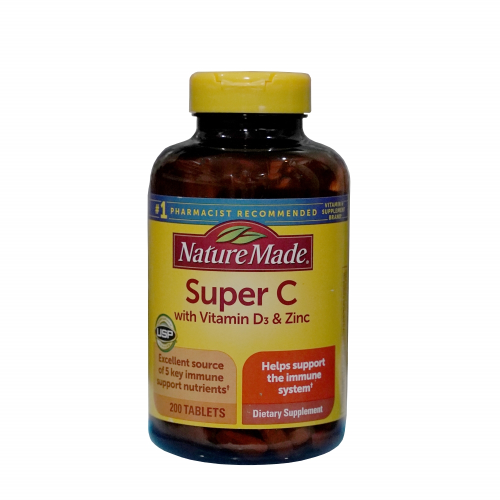 Nature Made Super C with Vitamin D3 and Zinc 200 Tablets Lazada PH
